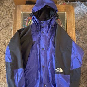 Vintage North Face Mountain Light Aztec Blue Ladder Locks Hood Clips Goretex